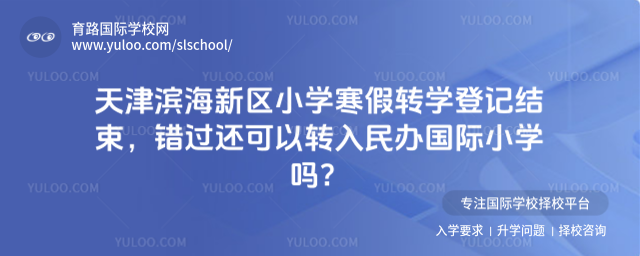 天津滨海新区小学寒假转学登记结束,错过还可以转入民办国际小学吗?