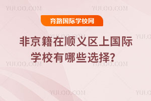 2026年非京籍在顺义区上国际学校有哪些选择?