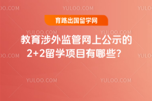 教育涉外监管网上公示的2+2留学项目有哪些?