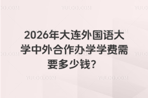 2026年大连外国语大学中外合作办学学费需要多少钱？