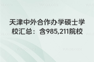 天津中外合作办学硕士学校汇总:含985,211院校
