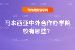 马来西亚中外合作办学院校有哪些?