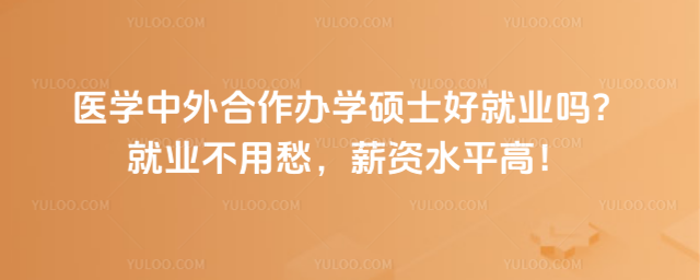 医学中外合作办学硕士好就业吗?就业不用愁,薪资水平高!