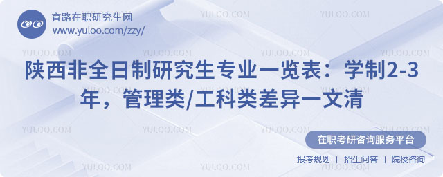 陕西非全日制研究生专业一览表