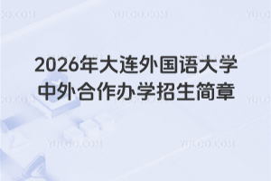 2026年大连外国语大学中外合作办学招生简章