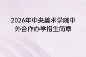 2026年中央美术学院中外合作办学招生简章