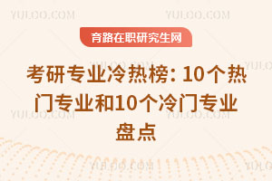 考研专业冷热榜:10个热门专业和10个冷门专业盘点
