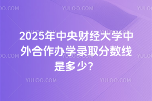 2025年中央财经大学中外合作办学录取分数线是多少？