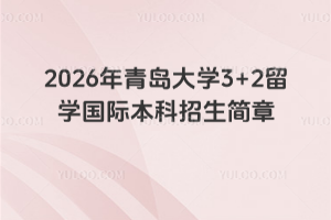 2026年青岛大学3+2留学国际本科招生简章