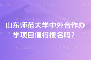 山东师范大学中外合作办学项目值得报名吗？