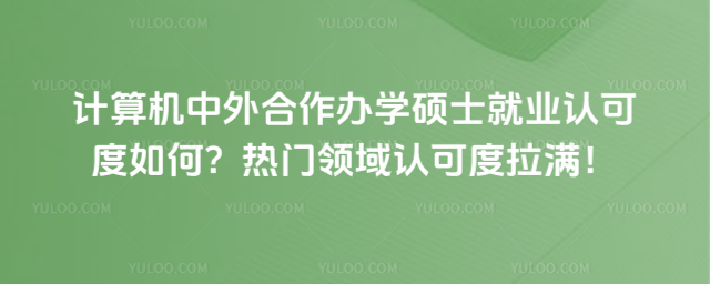 计算机中外合作办学硕士就业认可度如何?热门领域认可度拉满!