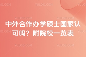 中外合作办学硕士国家认可吗?附院校一览表