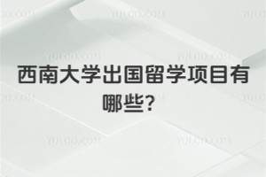 西南大学出国留学项目有哪些？
