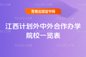 2026年江西计划外中外合作办学院校一览表