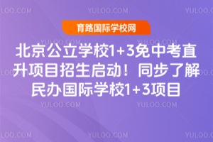 ��������ѧУ1+3���п�ֱ����Ŀ����������ͬ���˽�������ѧУ1+3��Ŀ