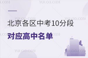 北京各区中考10分段对应高中名单出炉,你能选哪些高中?