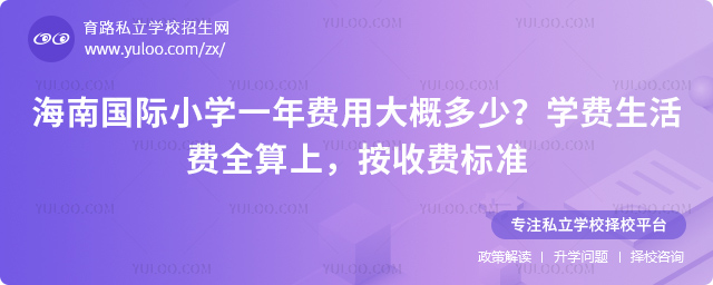 海南国际小学一年费用大概多少