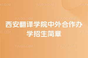西安翻译学院中外合作办学招生简章